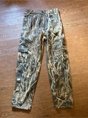 Kids Camo Cargo Pants - Brown/Green